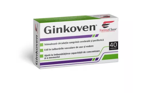 Ginkoven, 40 capsule, Farma Class, [],farmacom.ro