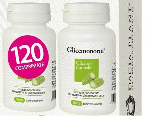 GLICEMONORM 60 COMPRIMATE 1+1 CADOU, [],farmacom.ro