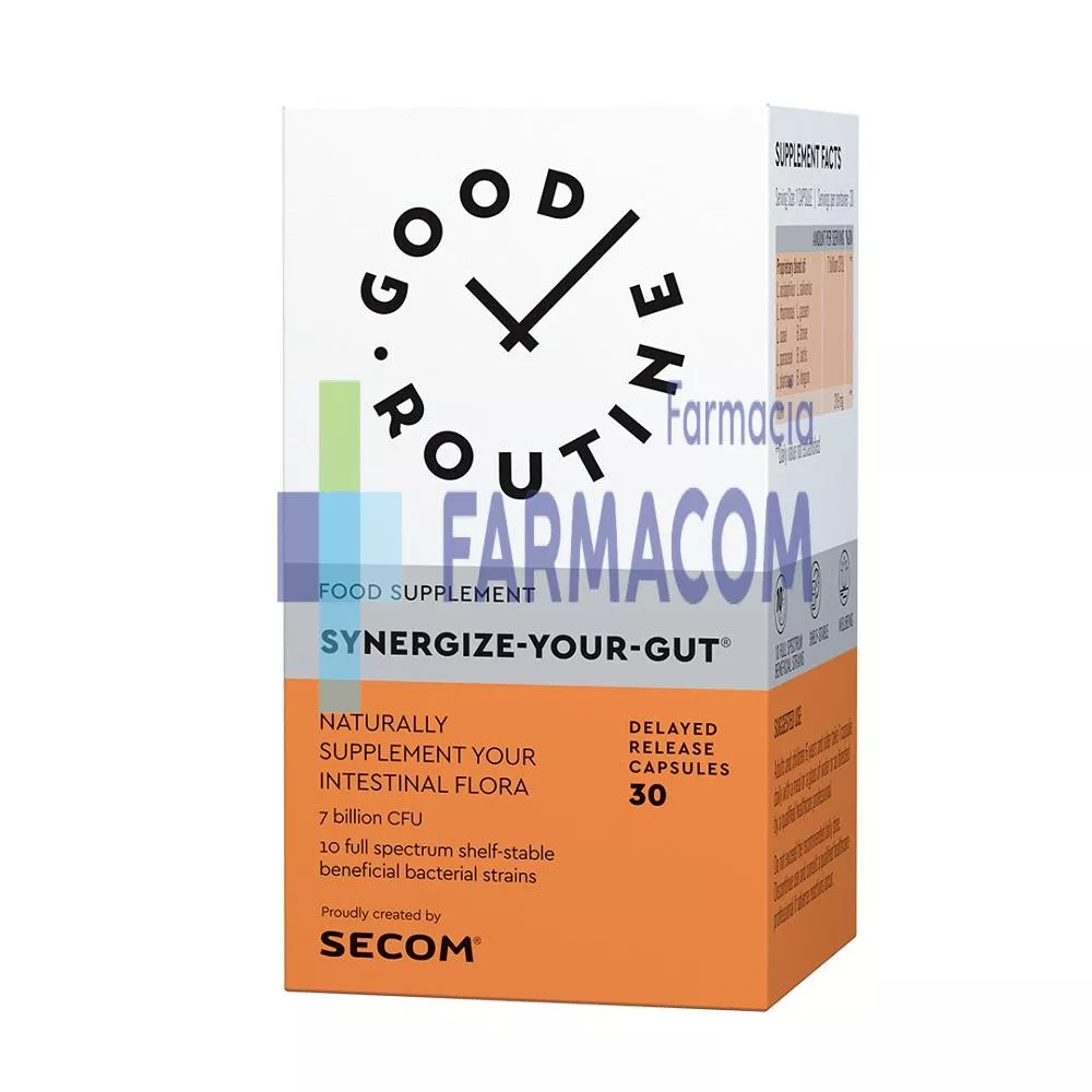 GR SYNERGIZE-YOUR-GUT * 30 CPS SECOM, [],farmacom.ro