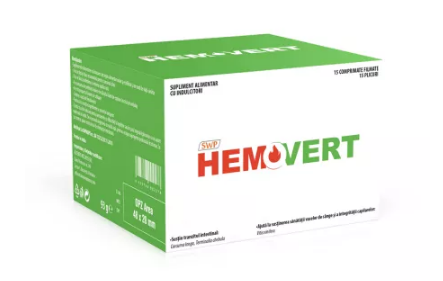 Hemovert 15 comprimate filmate + 15 plicuri, Sunwave Pharma, [],farmacom.ro