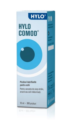 Hylo Comod picaturi lubrifiante pentru ochi, 10 ml, [],farmacom.ro