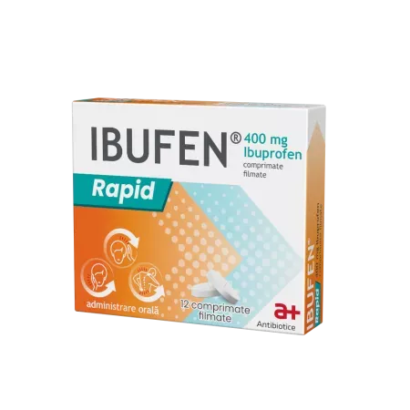 IBUFEN RAPID 400 MG * 12 COMPRIMATE FILMATE