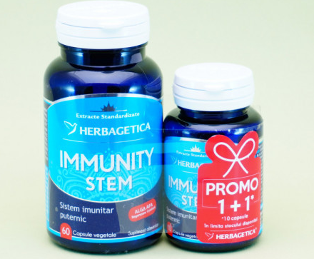 Immunity Stem, 60 capsule + 10 capsule, Herbagetica, [],farmacom.ro