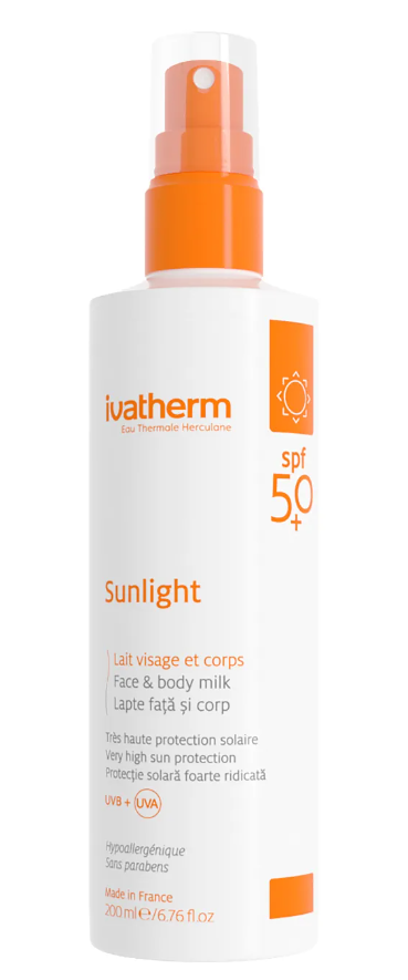 IVATHERM SUNLIGHT LAPTE ADULTI SPF50+ * 200 ML 0930, [],farmacom.ro