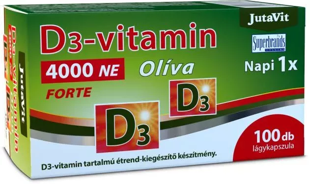 JUTAVIT VITAMINA D3 4000 NE ULEI DE MASLINE * 100 CAPSULE