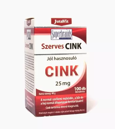 JUTAVIT ZINC ORGANIC 25 MG * 100 TABLETE, [],farmacom.ro