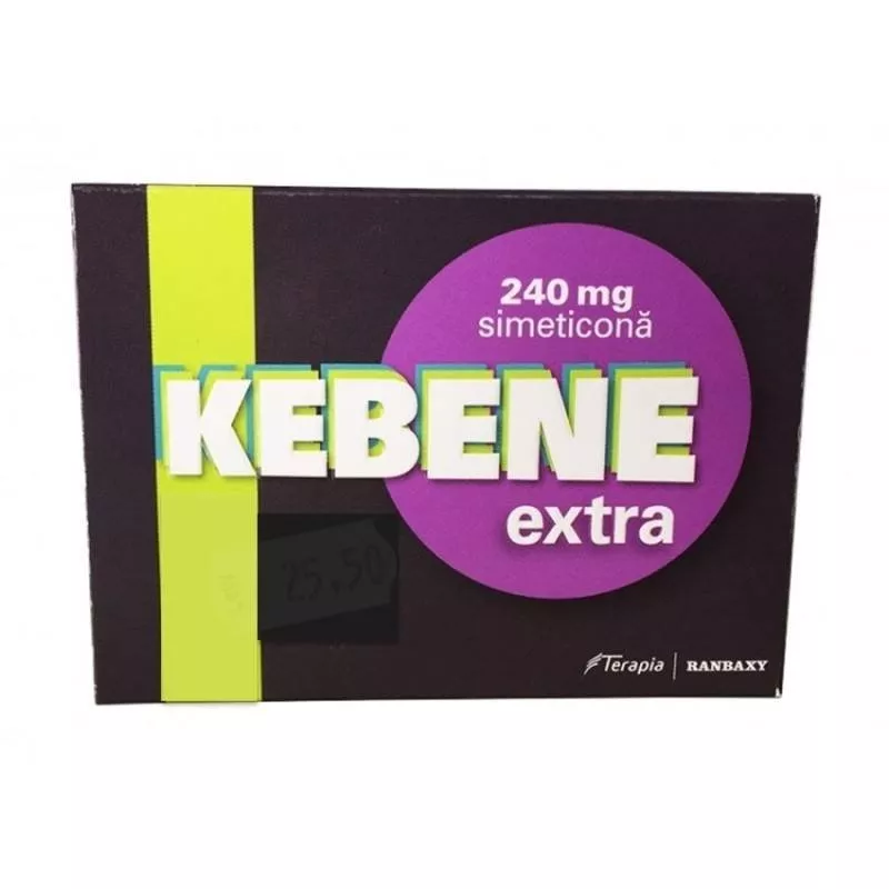 Kebene Extra cu simeticona, 30 capsule moi, 240mg, Terapia, [],farmacom.ro