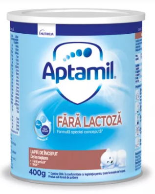 Lapte praf fara lactoza, + 0 luni, 400 g, Aptamil, [],farmacom.ro