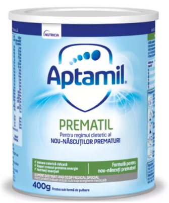 Lapte praf Aptamil Prematil pentru prematuri, 400 g, [],farmacom.ro