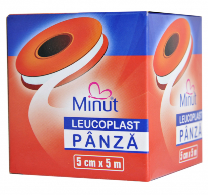 LEUCOPLAST PANZA CU OXID DE ZINC MINUT 5 CM * 5 M, [],farmacom.ro