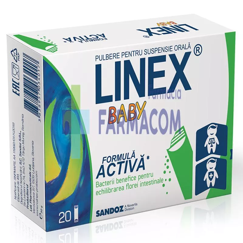 LINEX BABY - PROBIOTICE PENTRU COPII, 20 PLICURI, [],farmacom.ro