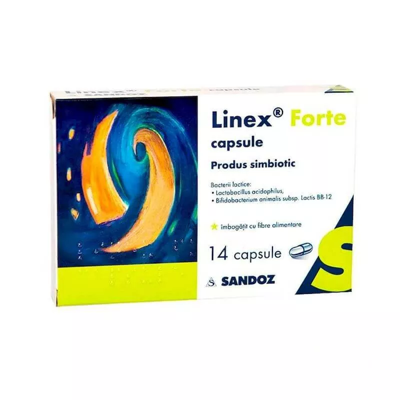 Linex Forte, 14 capsule, Sandoz, [],farmacom.ro