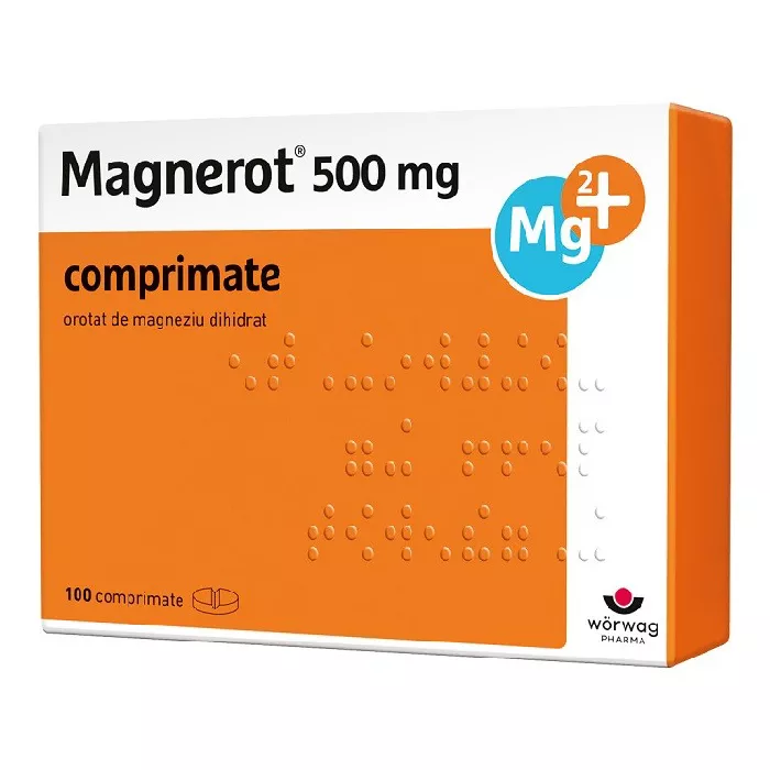 Magnerot 500 mg, 100 comprimate, Worwag Pharm, [],farmacom.ro