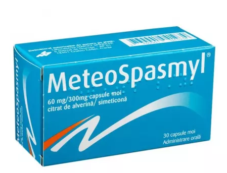 Meteospasmyl, 60 mg/300 mg, 30 capsule moi, [],farmacom.ro