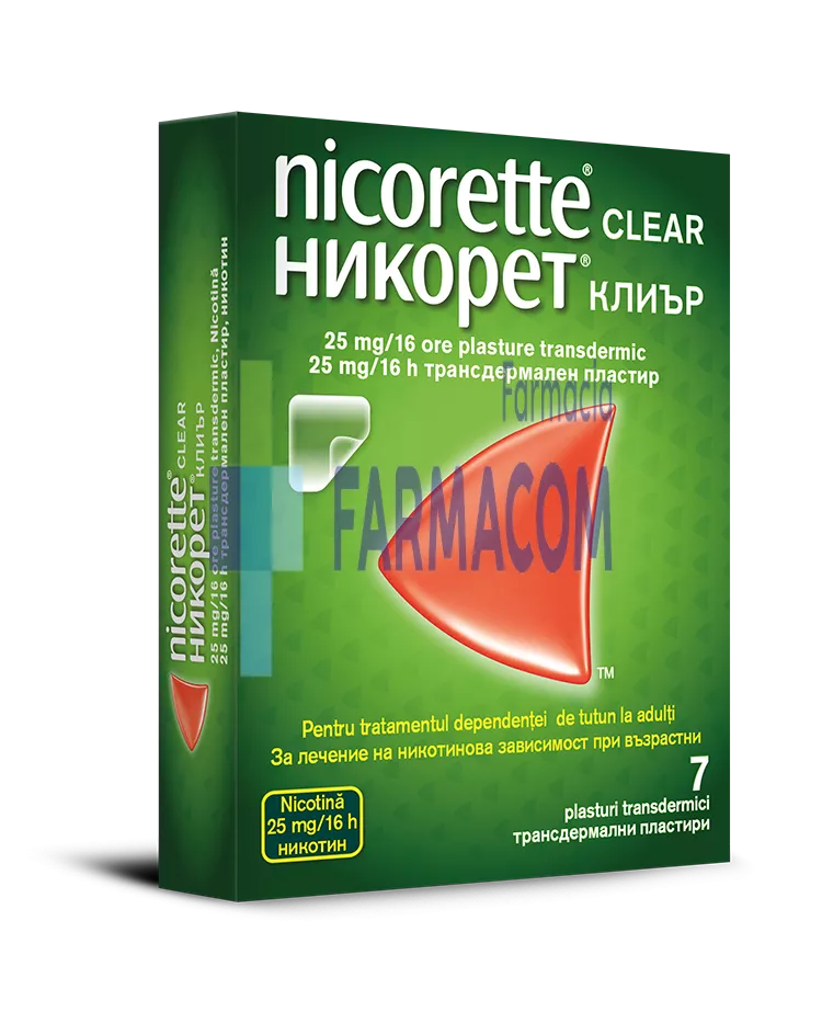 Nicorette Plasturi, 25 mg/16 ore, 7 bucati, [],farmacom.ro