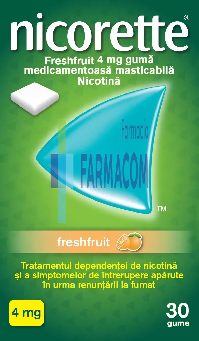 NICORETTE FRESHFRUIT 4 MG * 30 GUME, [],farmacom.ro