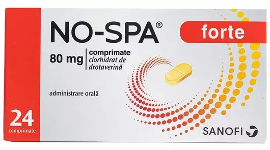 No-Spa forte, 80mg, 24 comprimate, Sanofi, [],farmacom.ro