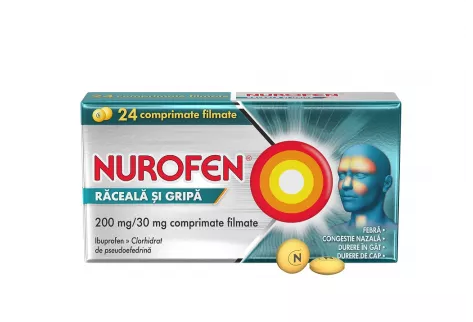 NUROFEN RACEALA GRIPA 200MG/30MG * 24 COMPRIMATE FILMATE RECKITT, [],farmacom.ro