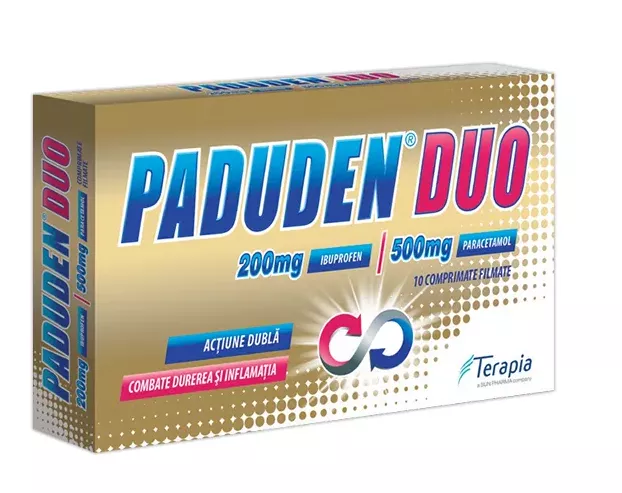 Paduden Duo 200 mg/500 mg, 10 comprimate, Terapia, [],farmacom.ro
