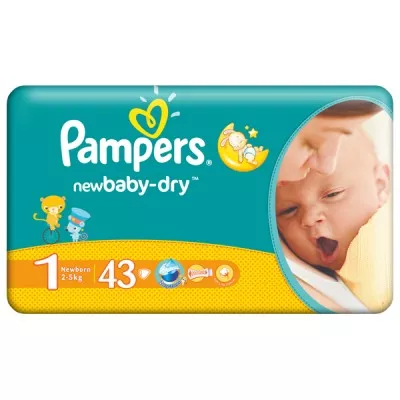 PAMPERS 1 NEW BABY 2-5KG X43, [],farmacom.ro