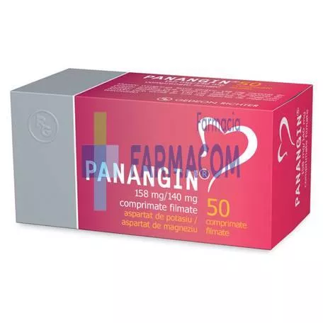 Panangin, 158 mg/140 mg, 50 comprimate filmate, Gedeon, [],farmacom.ro