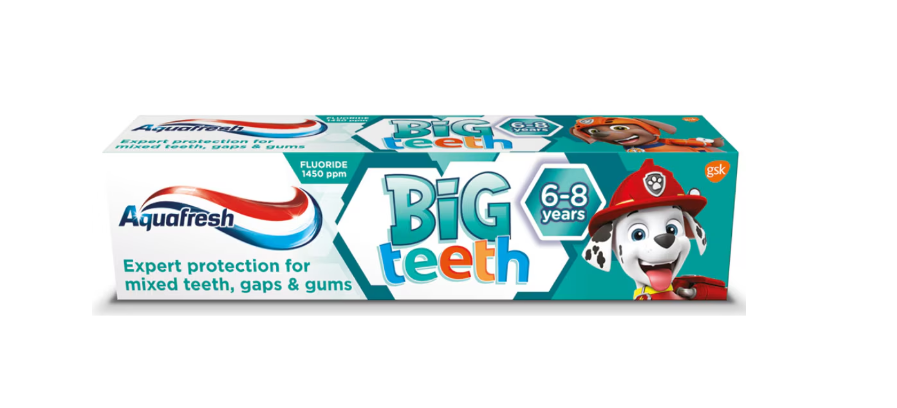PASTA DE DINTI AQUAFRESH BIG TEETH 6+ ANI * 50 ML, [],farmacom.ro