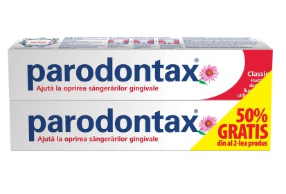 PASTA DE DINTI PARODONTAX CLASSIC * 75 ML 1+1 REDUCERE 50% LA AL DOILEA PRODUS 0787, [],farmacom.ro