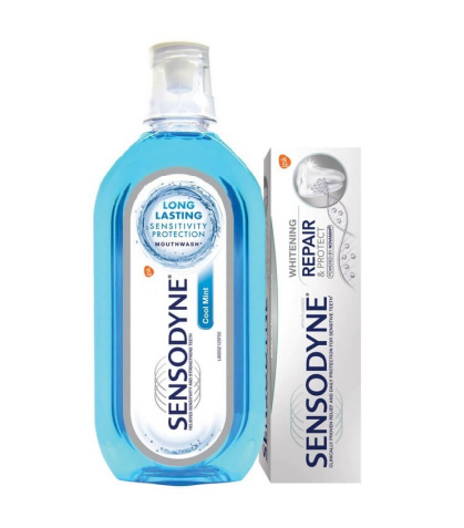 PASTA DE DINTI SENSODYNE REPAIR&PROTECT WHITENING+APA GURA COOL MINT*500, [],farmacom.ro