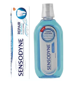 PASTA DE DINTI SENSODYNE REPAIR & PROTECT * 75 ML+ APA GURA COOL MINT * 500 ML, [],farmacom.ro