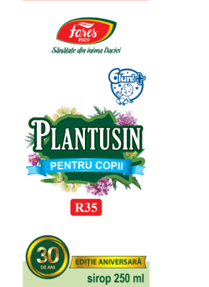 Plantusin R35, sirop pentru copii, 250 ml, Fares, [],farmacom.ro