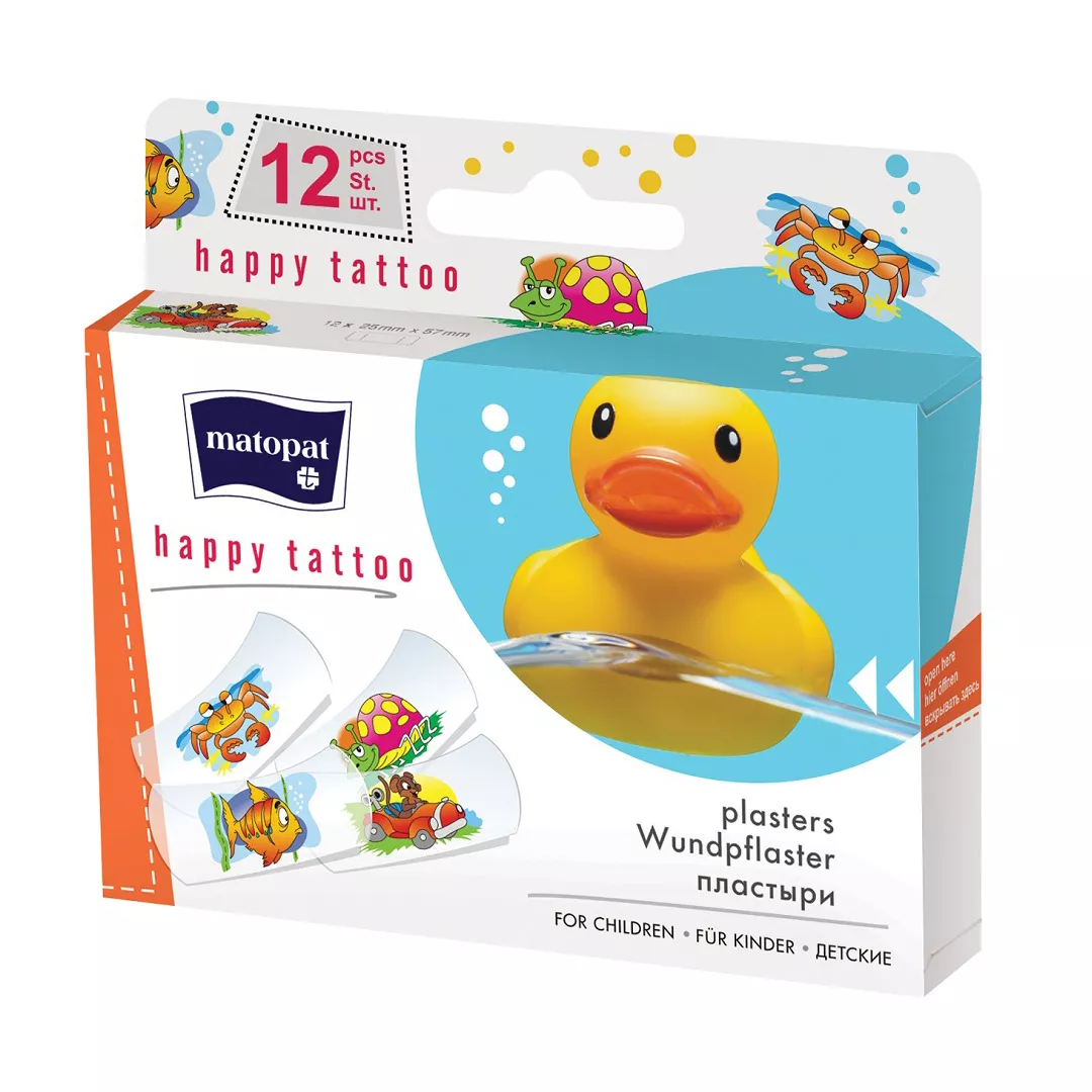 PLAST MATOPAT HAPPY TATTOO * 12 BUC