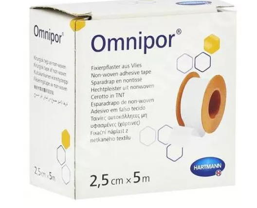 PLAST OMNIPOR HARTIE 2.5 CM * 5 M 900437, [],farmacom.ro
