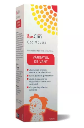 Poxclin spuma racoritoare pentru varsat de vant, 100 ml, [],farmacom.ro