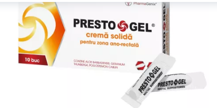 Prestogel crema solida, 10 supozitoare, [],farmacom.ro