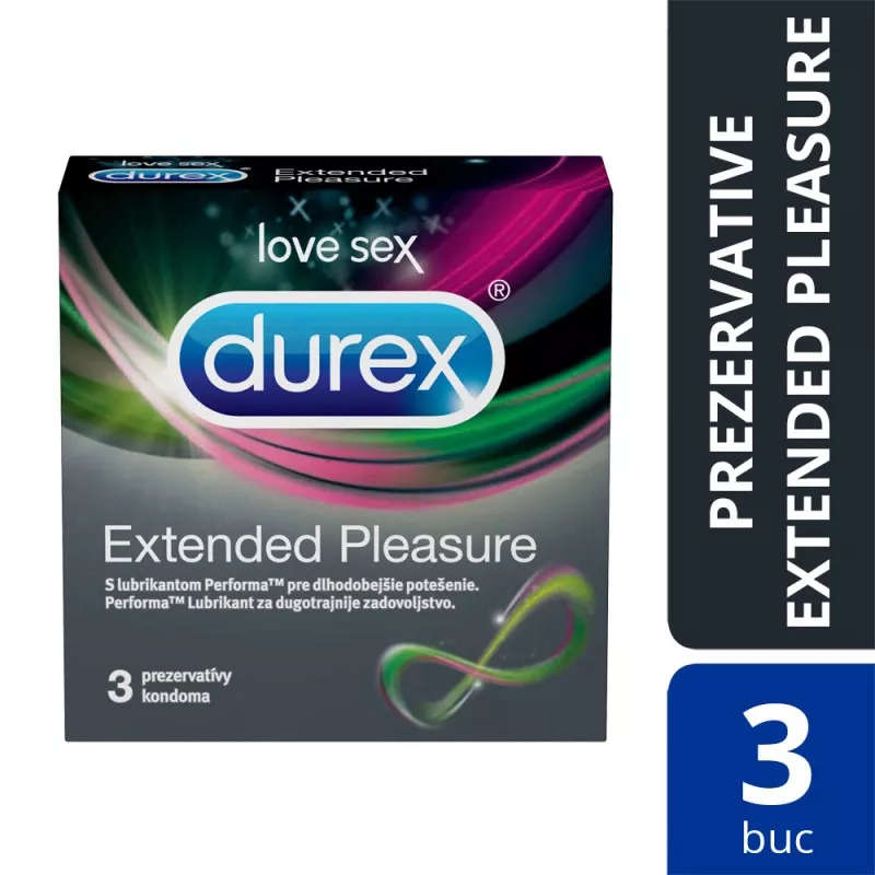 PREZERVATIVE DUREX EXTENDED PLEASURE X3, [],farmacom.ro