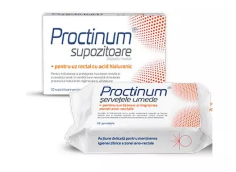 Proctinum,  10 Supozitoare + servetele umede x 72 bucati, [],farmacom.ro