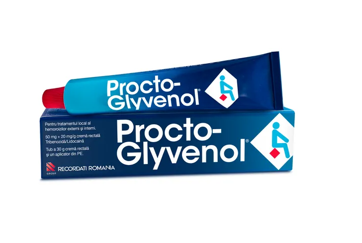 Procto-Glyvenol crema, 30 gr, Recordati, [],farmacom.ro