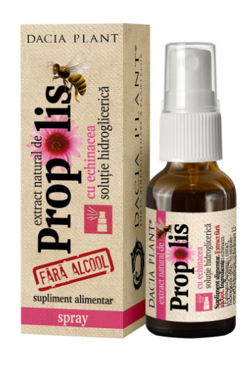 Propolis cu Echinacea, spray fara alcool, 20 ml, Dacia Plant, [],farmacom.ro