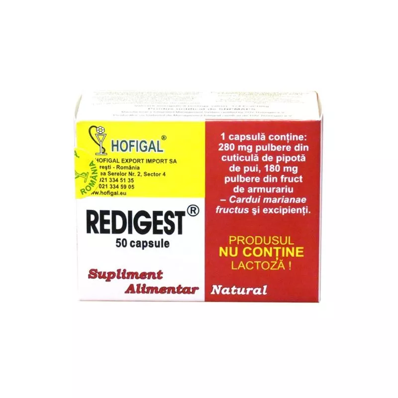 Redigest, 50 capsule, Hofigal, [],farmacom.ro
