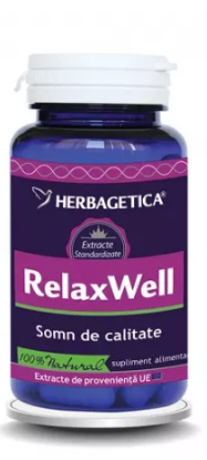 Relax Well, 60 capsule, Herbagetica, [],farmacom.ro