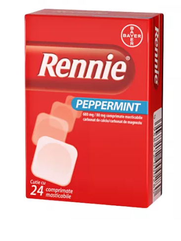 RENNIE PEPPERMINT * 24 CPR MASTIC, [],farmacom.ro