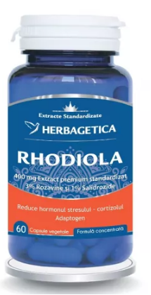 Rhodiola, 60 capsule, Herbagetica, [],farmacom.ro