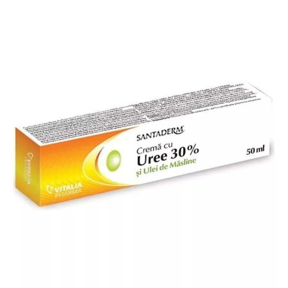 SANTADERM CREMA CU UREE 30% SI ULEI MASLINE * 50 ML, [],farmacom.ro