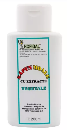 SAPUN VEGETAL LICHID CU SARURI POTASIU * 200 ML HOFIGAL