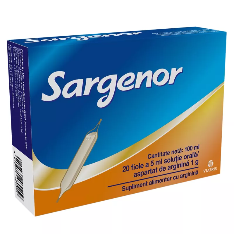 SARGENOR 1G/5ML * 20 FIOLE SOLUTIE ORALA (SUPLIMENT), [],farmacom.ro