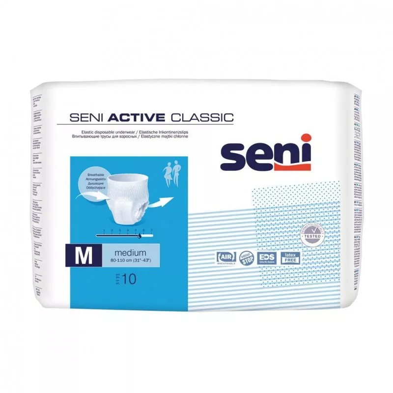 SCUTECE ADULTI SENI ACTIV CHILOT ELASTIC CLASSIC MEDIUM * 10 BUC, [],farmacom.ro