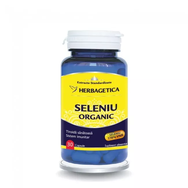 Seleniu organic, 30 capsule, Herbagetica, [],farmacom.ro