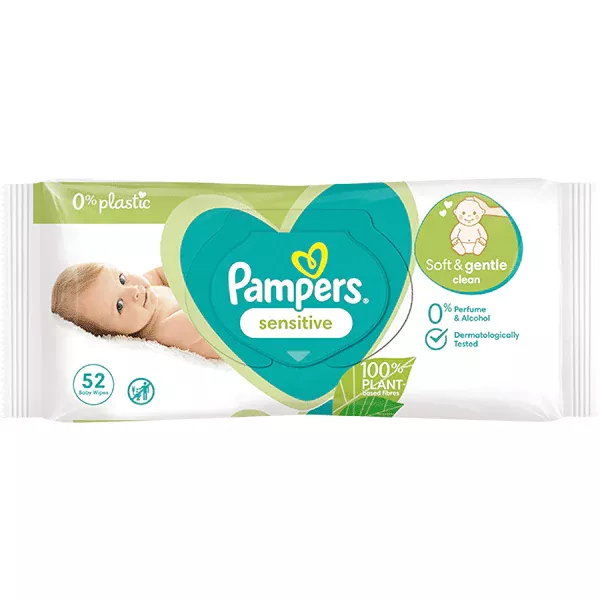 SERVETELE UMEDE COPII PAMPERS SENSITIVE * 52 BUC, [],farmacom.ro