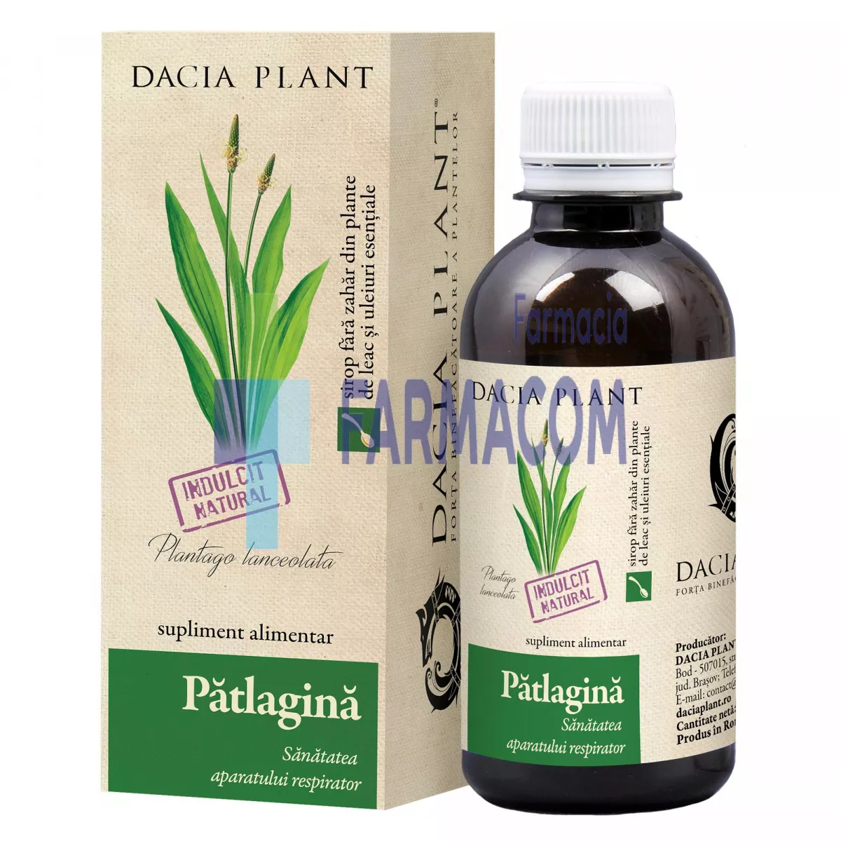 Sirop de patlagina, 200 ml, Dacia Plant, [],farmacom.ro