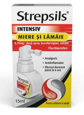 STREPSILS INTENSIV SPRAY MIERE SI LAMAIE * 15 ML, [],farmacom.ro